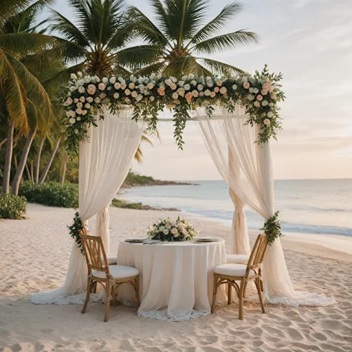 How to refine your Dreams Playa Mujeres sweetheart table and chair selection for an unforgettable wedding